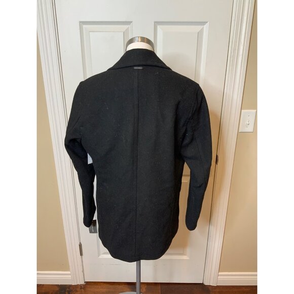 Michael Kors Black Wool Blend Double Breasted Peacoat, Size S, NWT! $425 - Picture 4 of 5